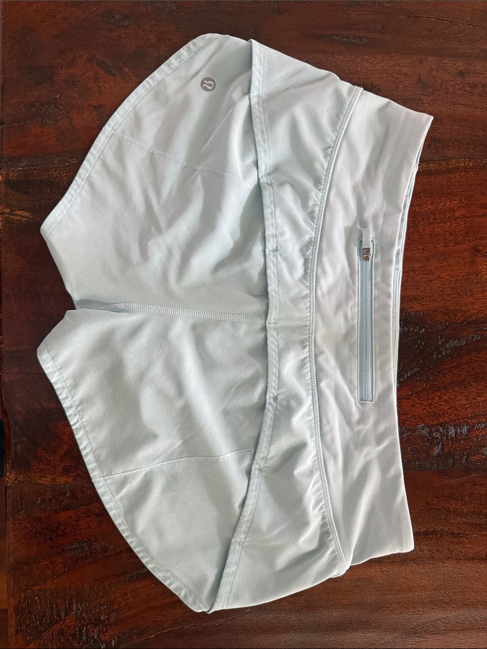 lululemon athletica Black, White & Light Blue Women's Athletic Shorts - Picture 6 of 8